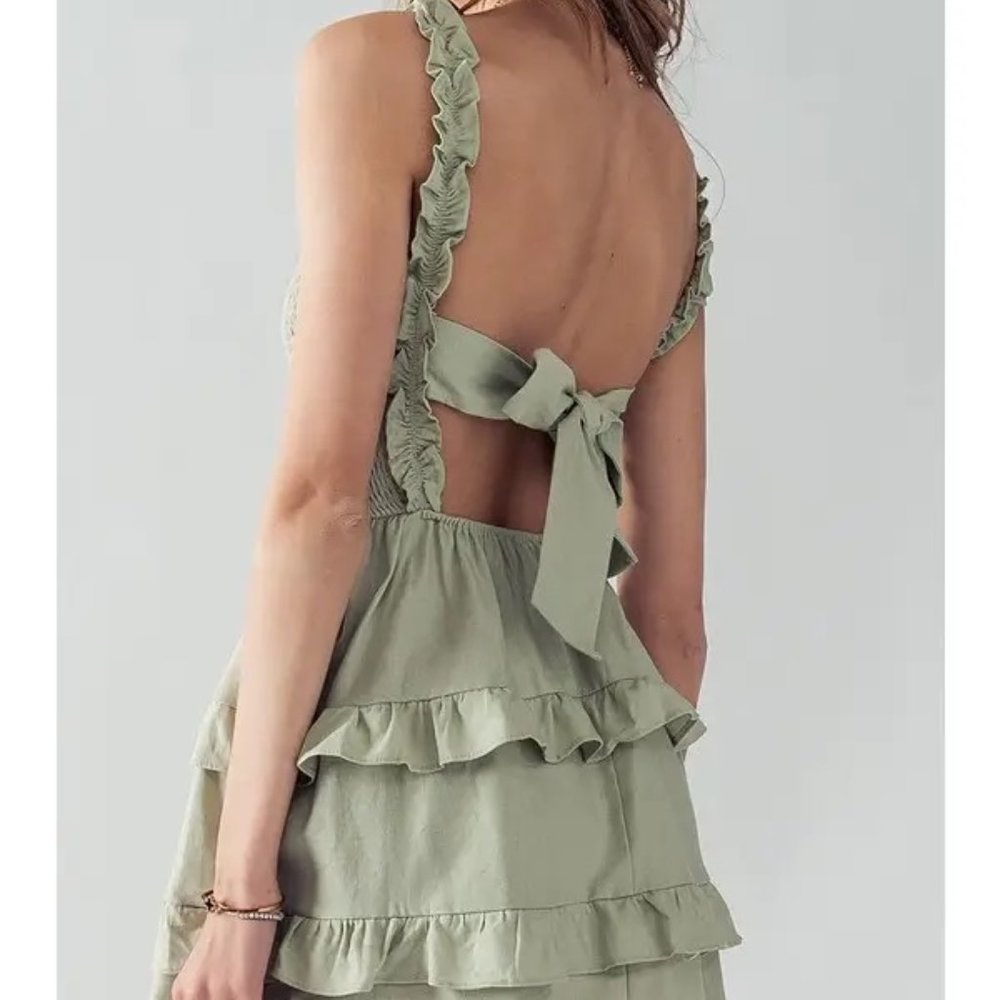 NWT Sage Summer Dress Linen Blend